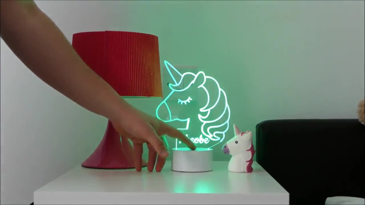 Luminous Rainbow Unicorn Smart App Control Night Light Dinosaur Doll LED  Party Decorations Valentines Day Gift Kid'S Room Decor