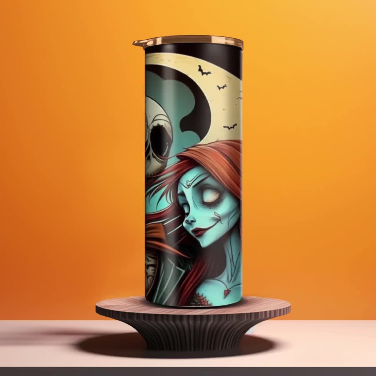 Vintage Halloween 20oz Tumbler, Jack And Sally Halloween Tumbler Gift, Jack Skellington Tapered Travel Tumbler, Nightmare Before Steel Cup. video poster