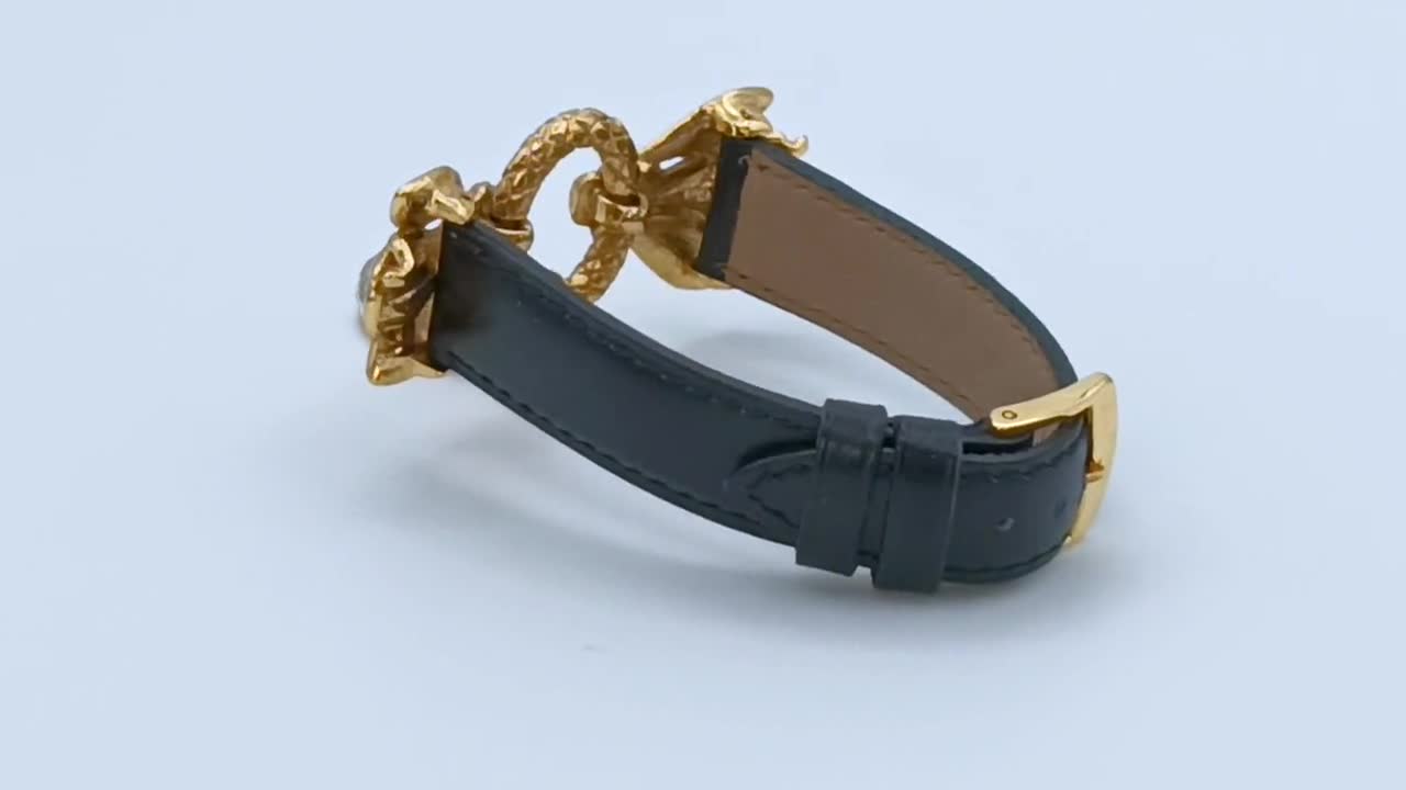 アクセサリー christian dior leather belt bracelet CD Icon Leather Bracelet Black Calfskin and Silver-Finish