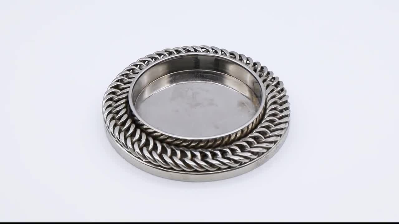 エルメス * ヴィンテージボトルコースター シルバーメタル