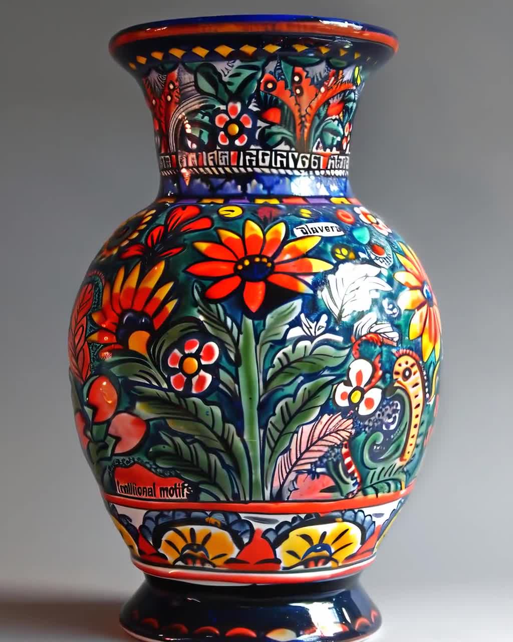 Talavera Pottery Art Print: Mexican Floral Ceramic Design - Etsy