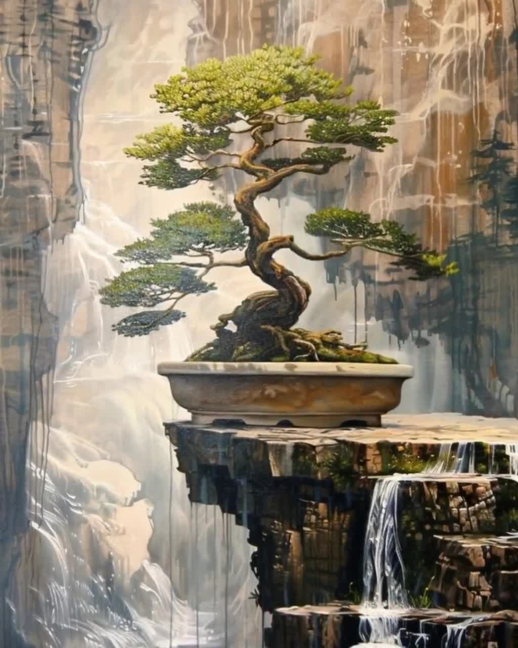 Zen Garden Japanese Bonsai Tree, Delicate Fine Art Print - Etsy