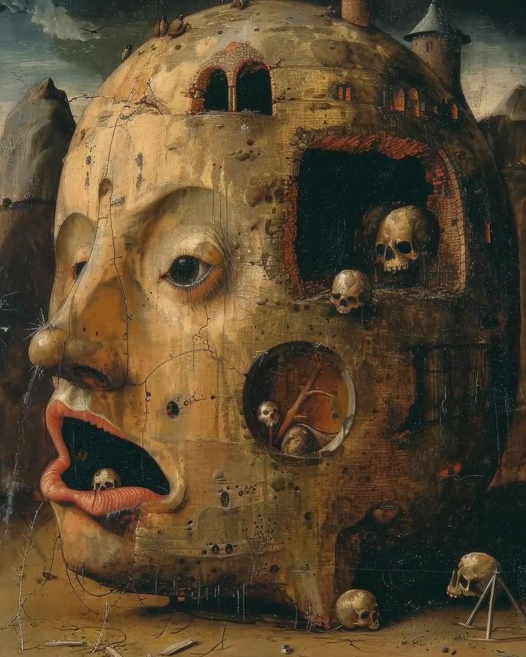 ボスにインスパイアされたシュルレアリスムの版画：ルネサンス幻想芸術