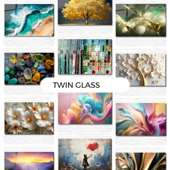 夕日の海の景色を描いた強化ガラスの壁アート：海岸の風景装飾 - Etsy 日本