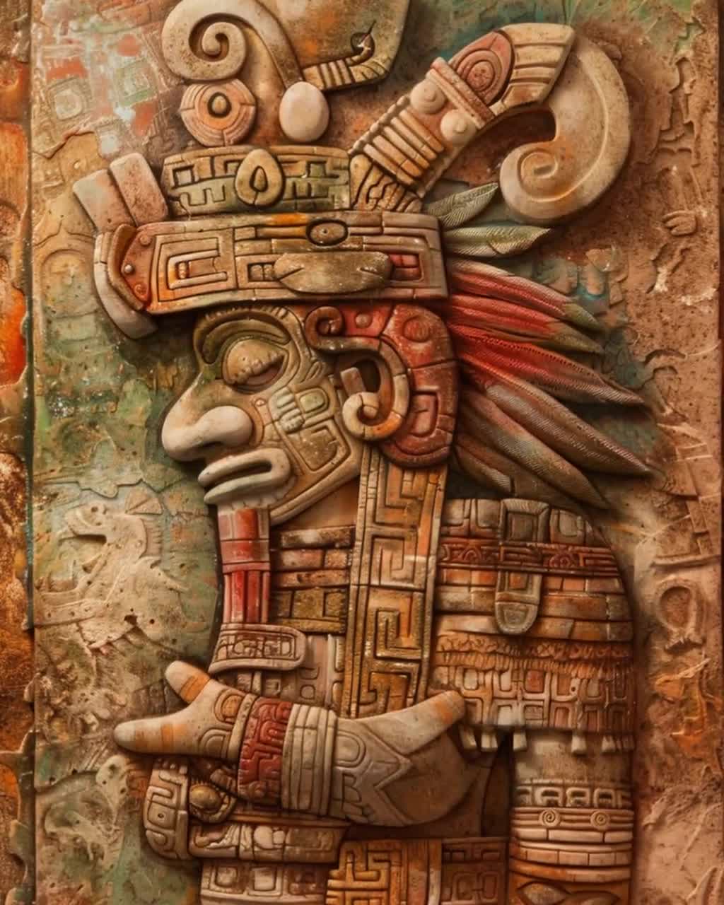 マヤのアートプリント：精巧な古代文明の壁装飾 - Etsy 日本