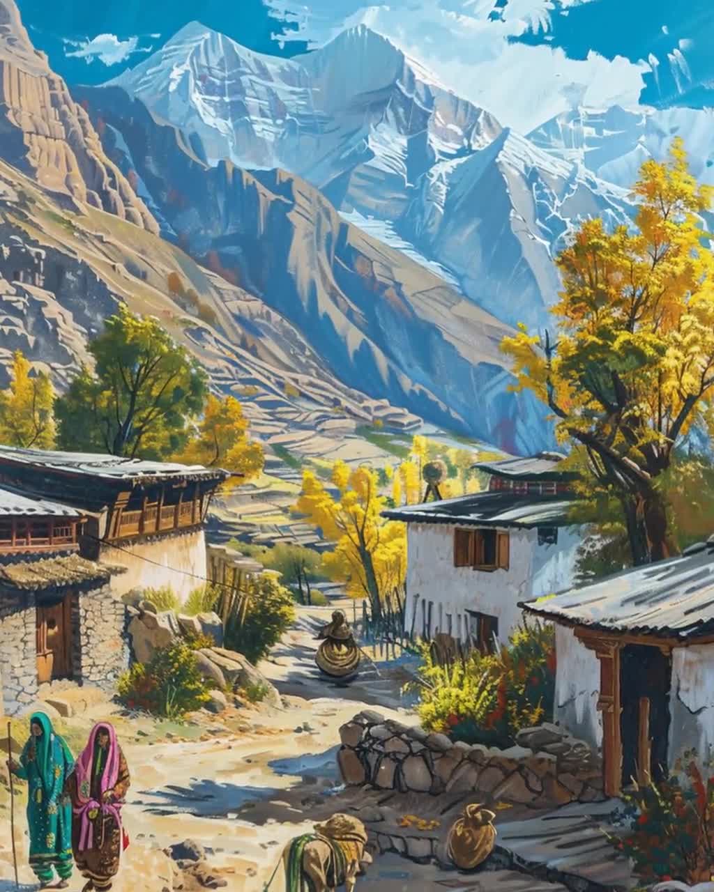 Hunza Valley Life Print, Northern Pakistan Landscape - Etsy