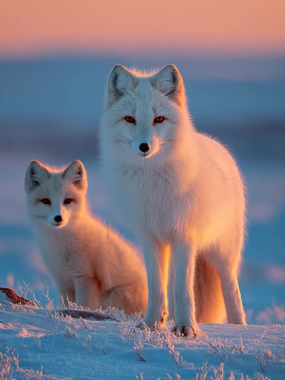 Arctic Fox Cub Art Print: Minimal Winter Wildlife Photography - Etsy