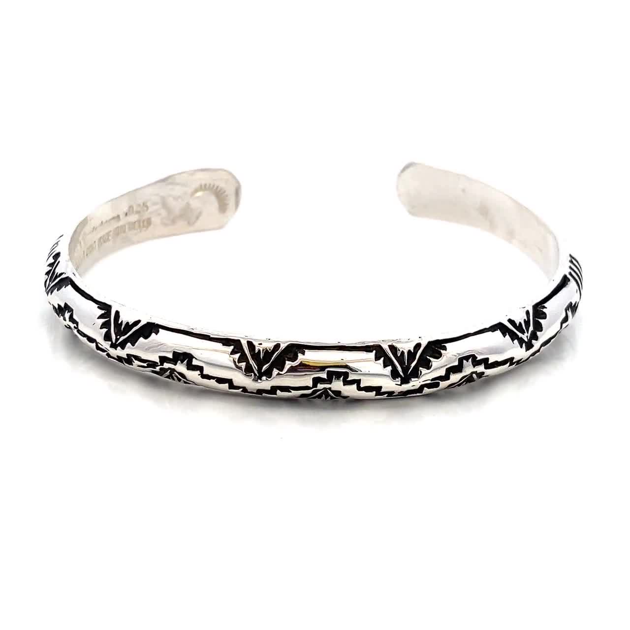 Vintage Navajo Signed Alvin Toadacheene Sterling Silver and Hand