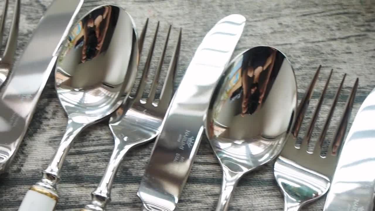 3pc Set - Narumi Japan Milano Dinner Knives + Forks + Spoons