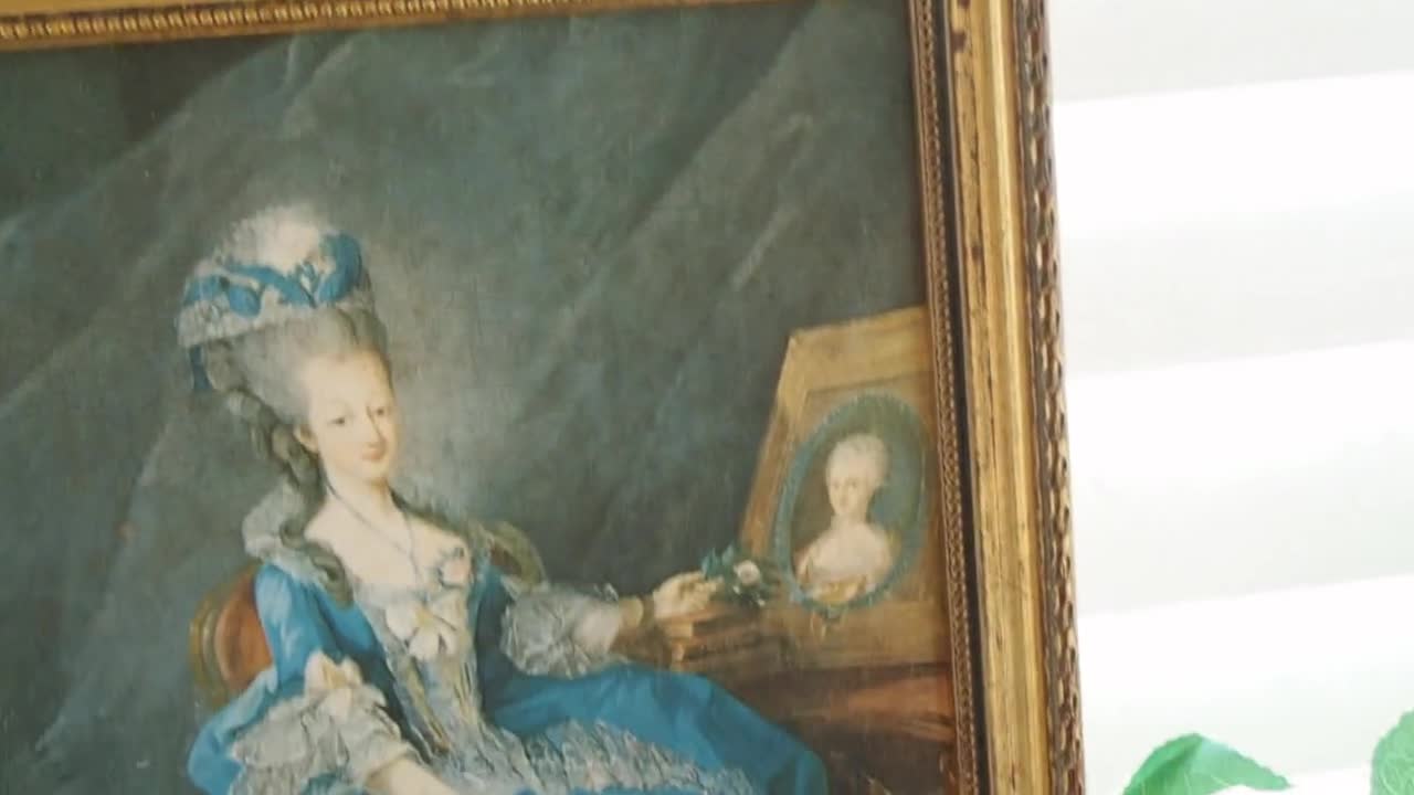 フランス王妃マリー・アントワネットのヴィンテージ額入り肖像画