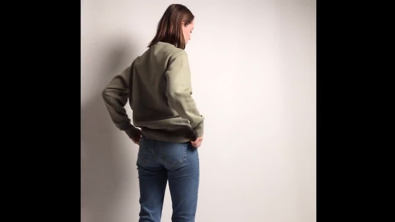 90s Vintage CHAMPION Sweatshirt Beige Sweatshirt Champion