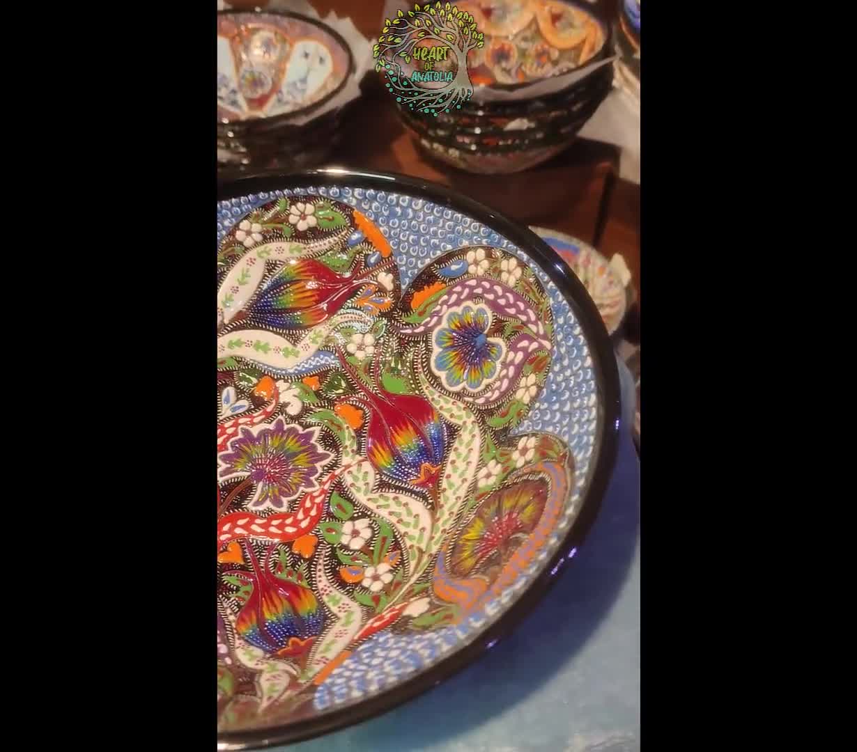  DOWAN Juego de 6 cuencos coloridos de 23 onzas, cuencos de  cerámica para sopa, cereales, frutas, cuencos de porcelana con patrones  vibrantes para decoración de cocina y regalo de inauguración de