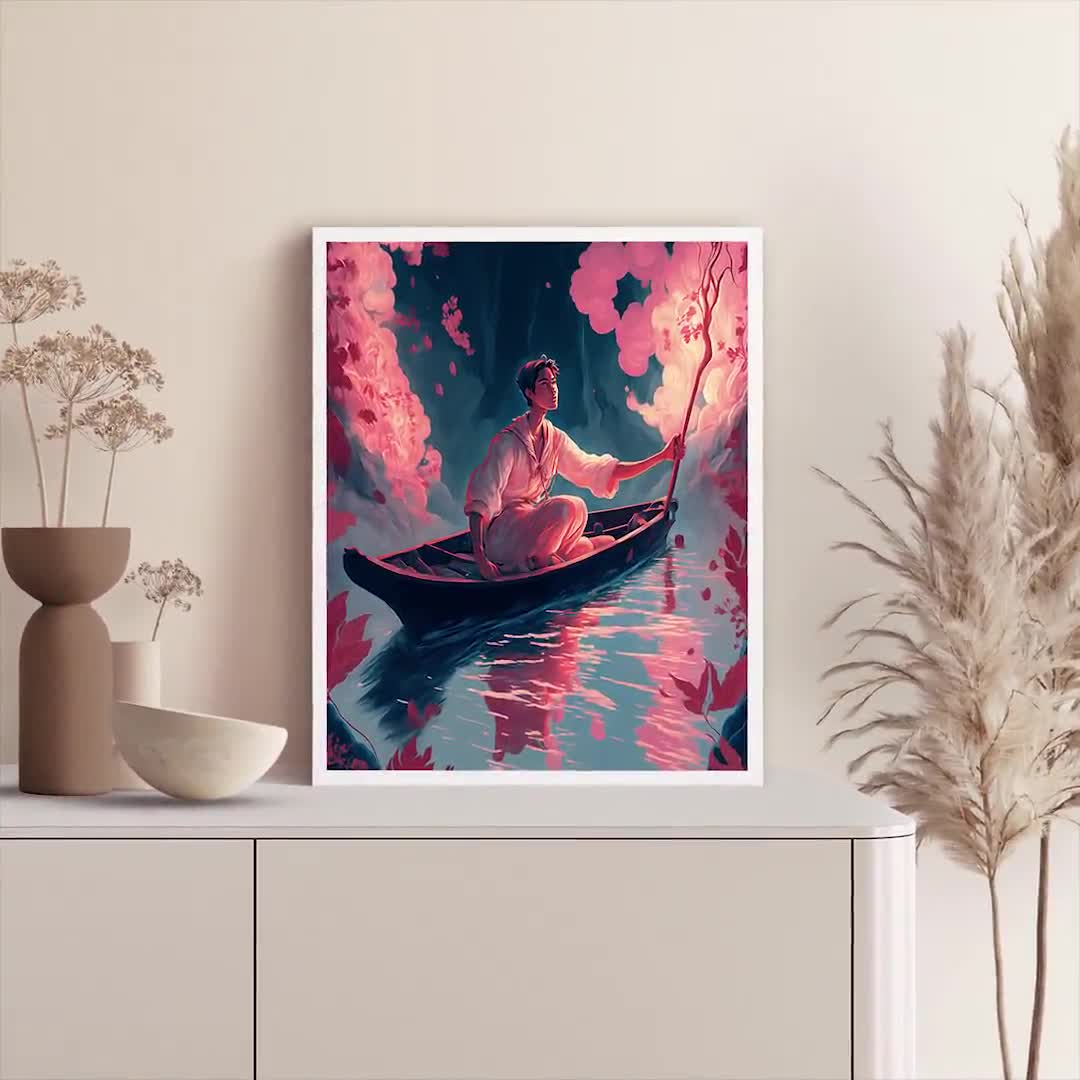 Geometric Flamingo Wall Art Abstract Flamingo Painting Flamingo Wall Art  Poster print Only 