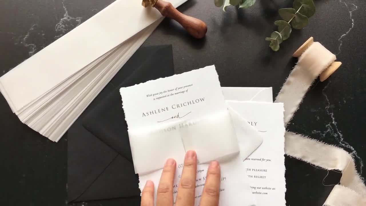 50pcs personalizzato di disegno di stampa trasparente involucro di carta  per carta dell'invito di cerimonia nuziale