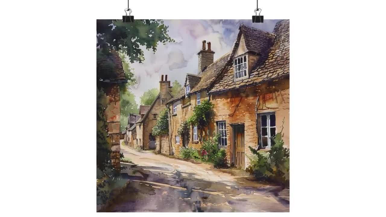 Digby Page イギリス 水彩画 Quiet country side Digby Page - 80