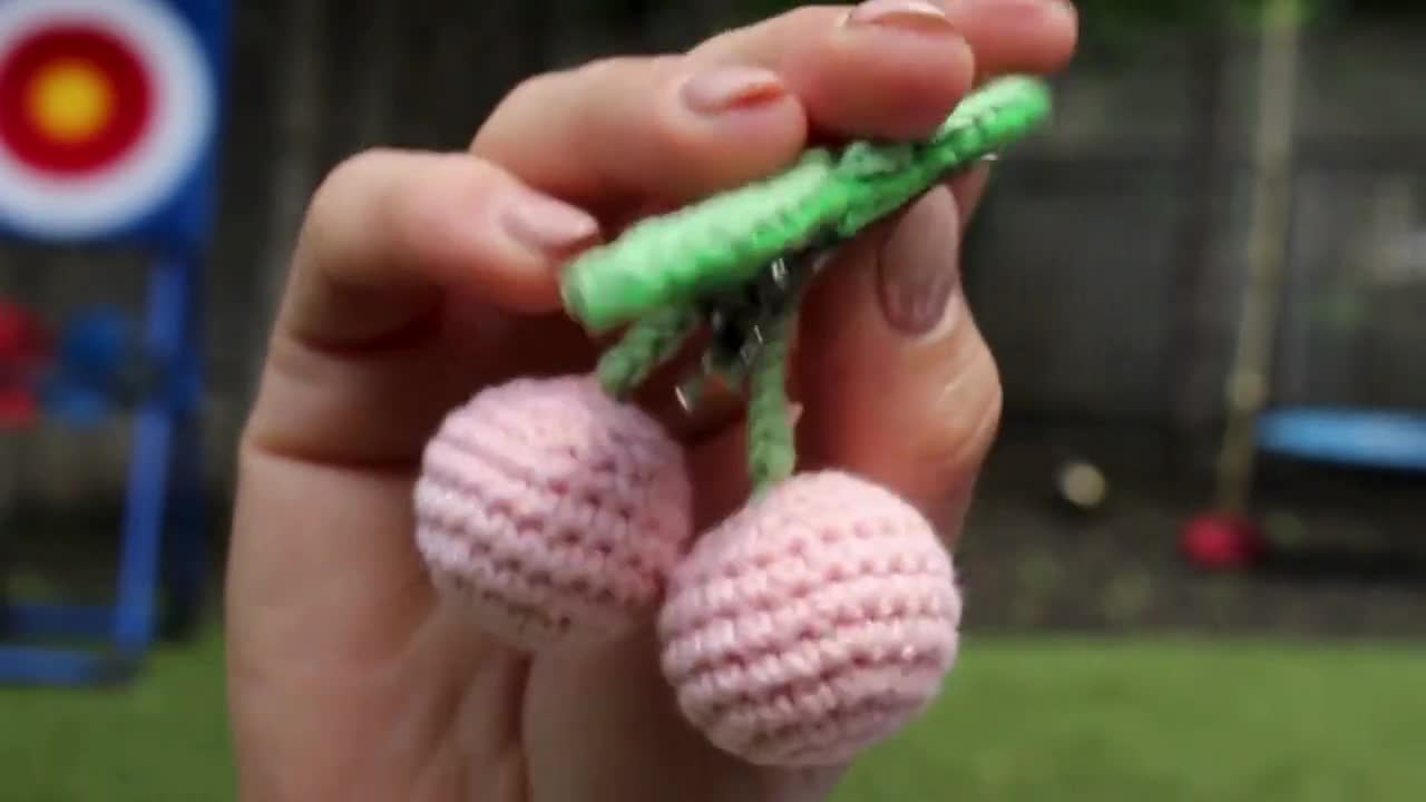 Handmade Crochet Cherry Hair Clip: Baby Toddler Alligator Clip - Etsy
