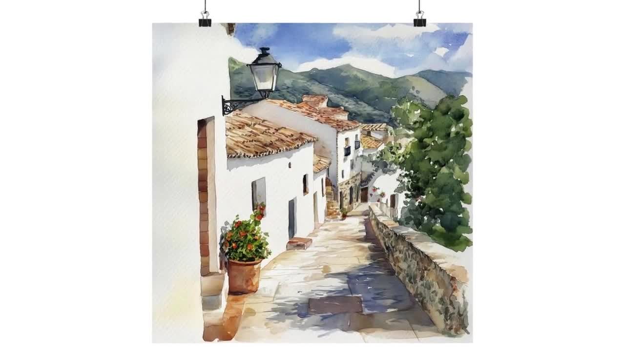 イスナハル スペイン ウォールアートプリント、植民地スペイン旅行