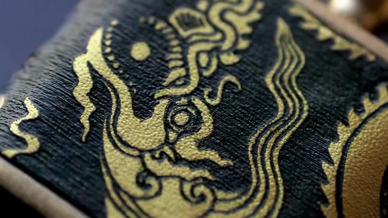 Hand-Drawn Dragon Leather Lighter – Pure Copper, Refillable video poster