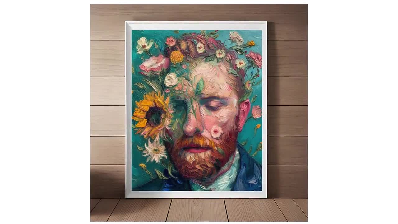 コッポラオリジナルアート作品 『 ふ わ り 』 オシャレアート 絵画 ゴッホの壁掛けアート：有名なオルター・エクレクティック・アート