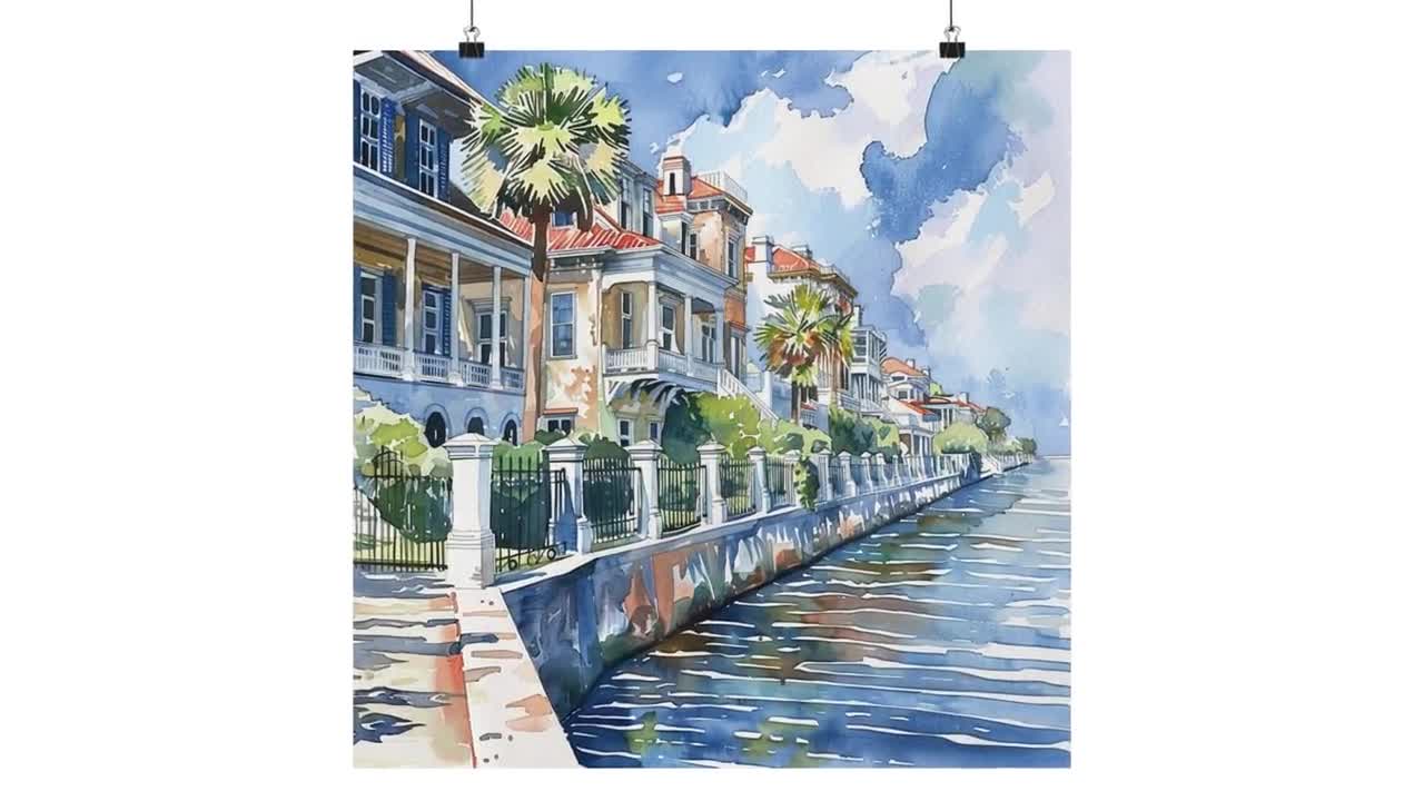 Battery, Charleston, SC-KoKing FORT-k495-Home Decor Holiday Artwork Texture Painting Dining cheapest Wall Art