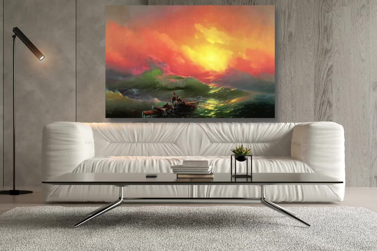 The Ninth Wave Art Print: Ivan Aivazovsky Nautical Poster - Etsy