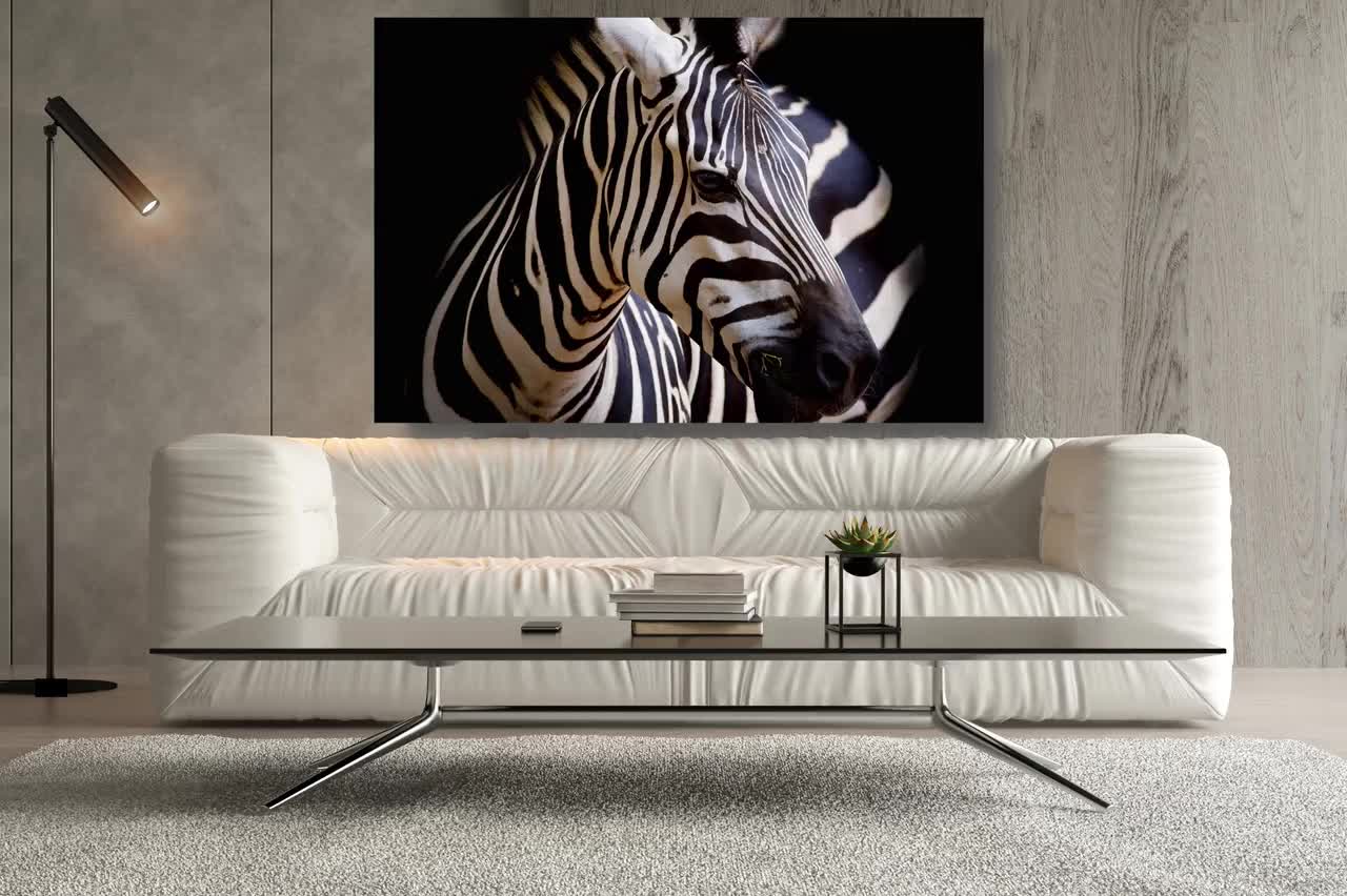 Acquista Africa Zebra in bianco e nero Poster Animali da parete Natura Arte  moderna Pittura su tela Stampe Immagini per soggiorno Decorazione della  camera dei bambini con cornice