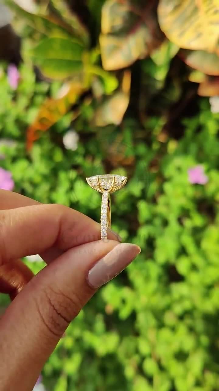 Teal Blue Green Ombre Multi Gemstone Cluster Flair Wedding Ring - Etsy  Israel, image size:720x1280