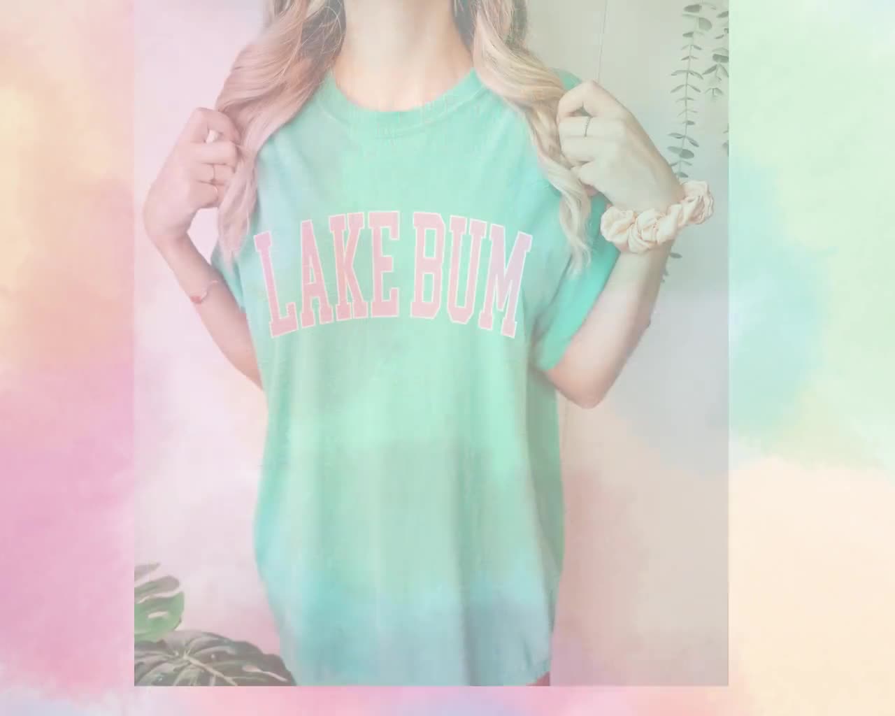 Lake Bum Shirt for Women Lake Tees Lake Life TShirt Comfort Colors Girls Lake Trip T-Shirt Summer Vacation Clothing Lake Day Vibes Tee video poster