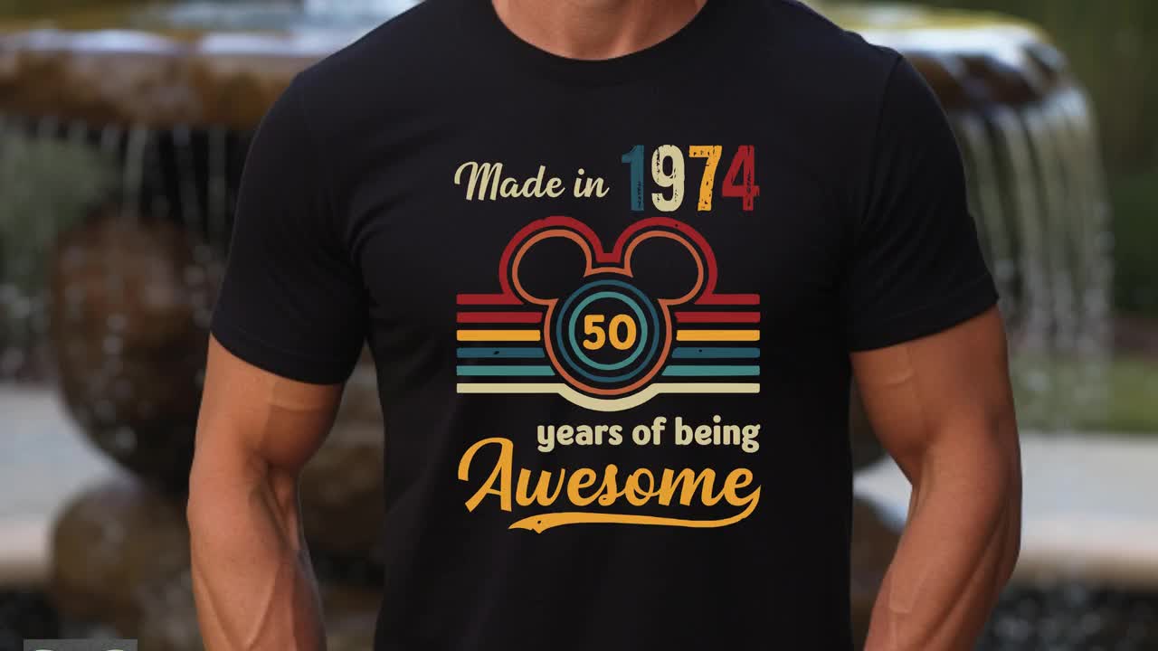 50th Birthday Shirt For Men - Est. 1975 Retro Gift, Personalized Custom T-Shirt - View #7