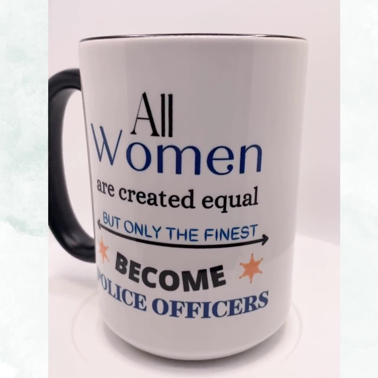 Female Police officer mug - Women Cops colleague gifts - policewoman cop PD  gift