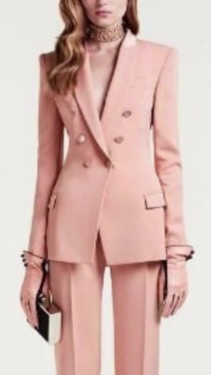 WOMEN'S TROUSERSUIT - DOUBLE-BREASTED JACKET - French Brand TAILOR