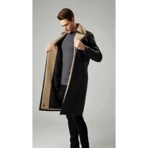 ブレードランナー2049アメリカンミッドレングスラムウールトレンチコート男性用 Meimei-コットントレンチコート、「ブレードランナー」、2049 