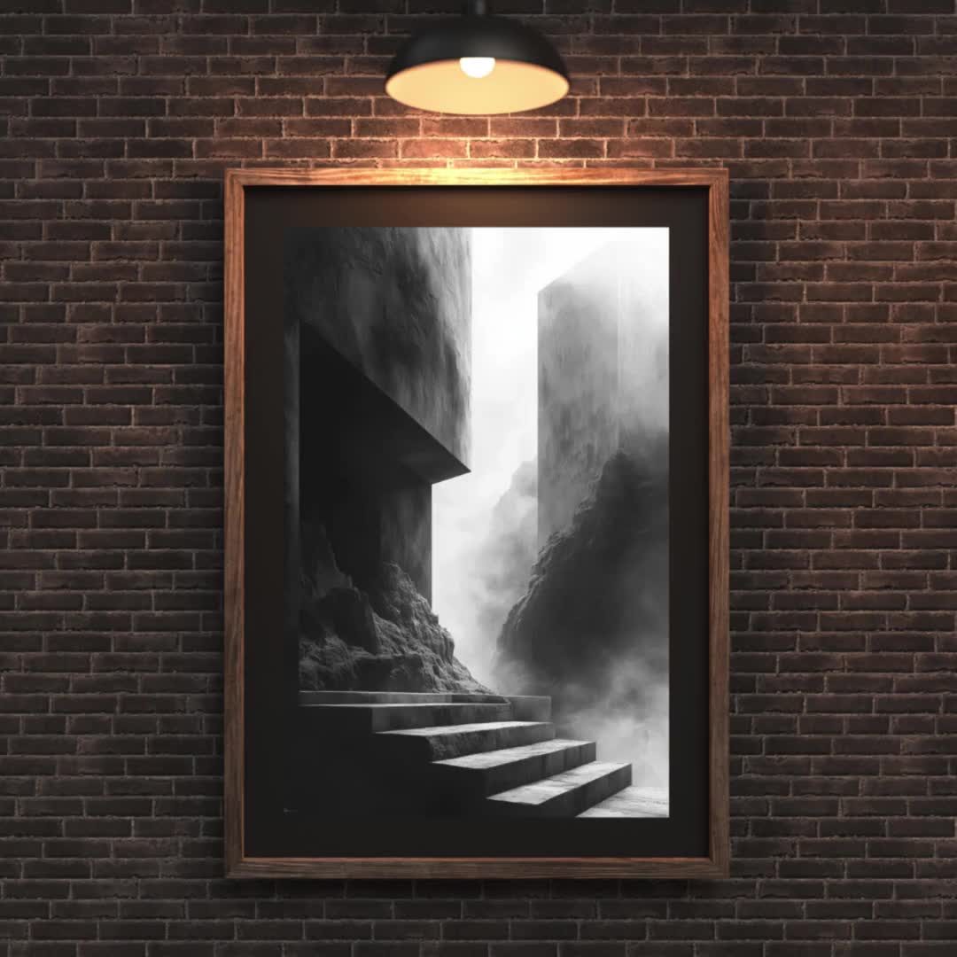 Arte de IA imprimible / Arte de pared de descarga digital / Decoración moderna para el hogar / Póster imprimible / Arte de descarga instantánea / Impresión de pared de galería / Arte digital video poster