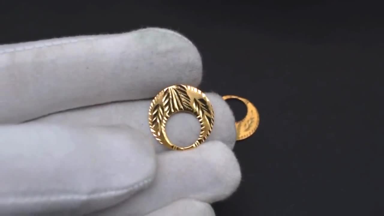 Buy 22k Micron Gold Plated Nattiyan Earrings - Punjabi Style Hoops