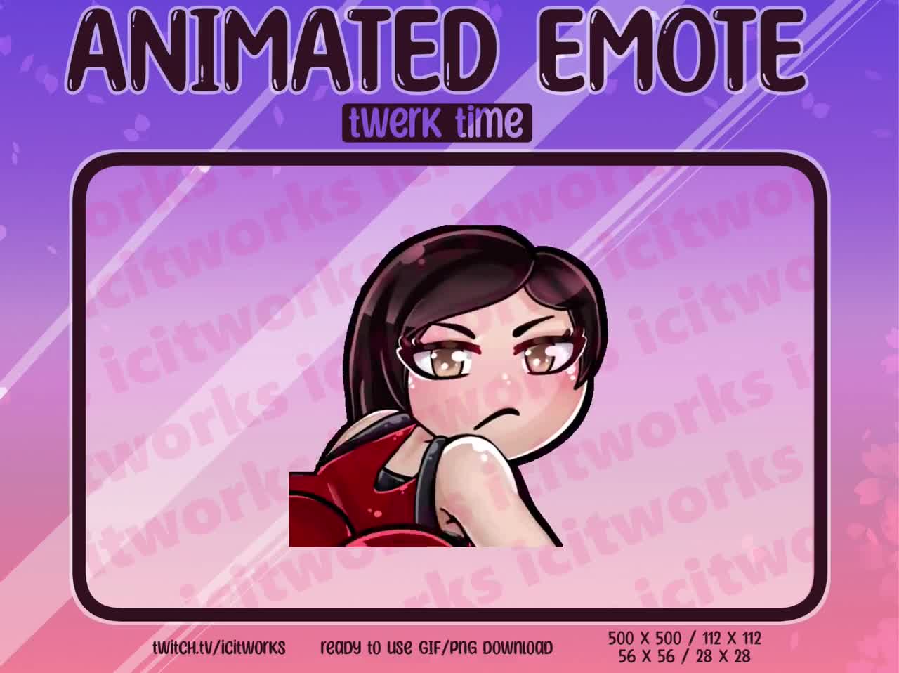 Ada Wong RE Animated Twerk Dancing Booty Shake Dance Funny Discord Server  Emote GIF DBD Survivor