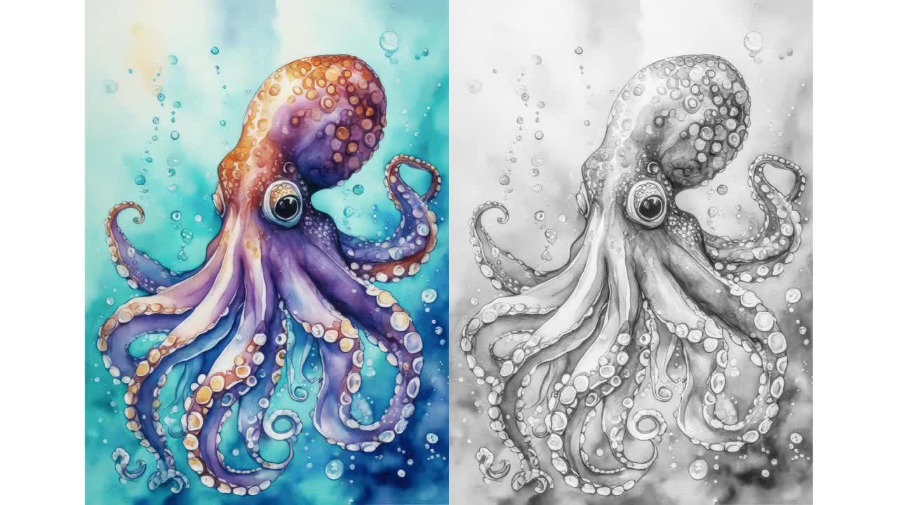 Awesome Octopus Coloring Book For Adults: Ocean Animals Coloring Book For Adults, The Ink-credible Cephalopod Coloring Book, Relaxing Coloring Book for Adults with Color Pencils [Book]