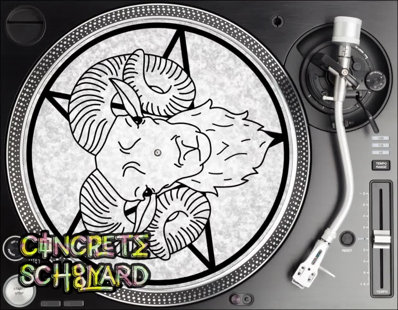 Gothic, Satanic & Demonic Themed Record Player Slipmat, High