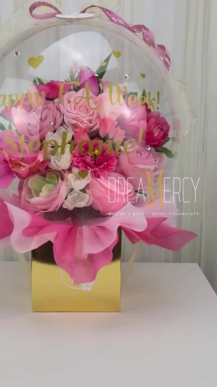 Spring Delight - Artisan Handcrafted Soap Flower Bouquet With Ferrero