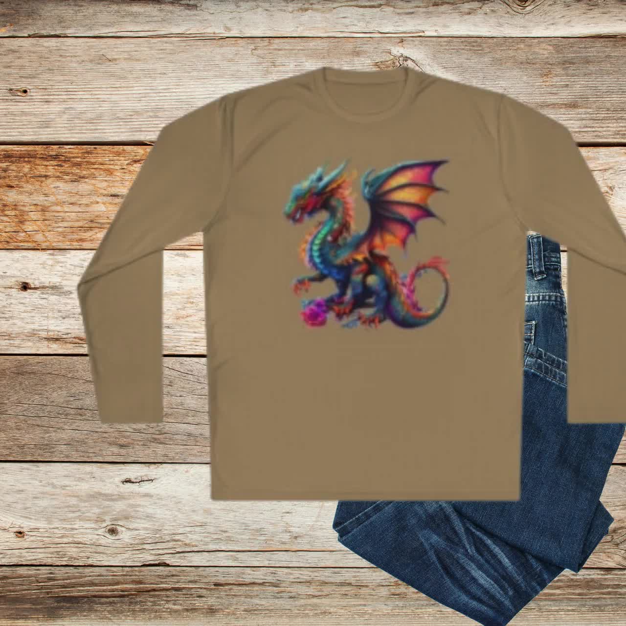 Colorful Dragon Lightweight Long Sleeve Shirt, 100% Moisture