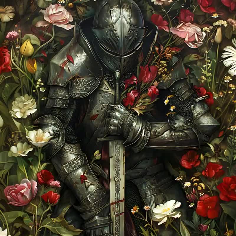 A Knight's Remorse Medieval Knight Fantasy Art Mythical Magical
