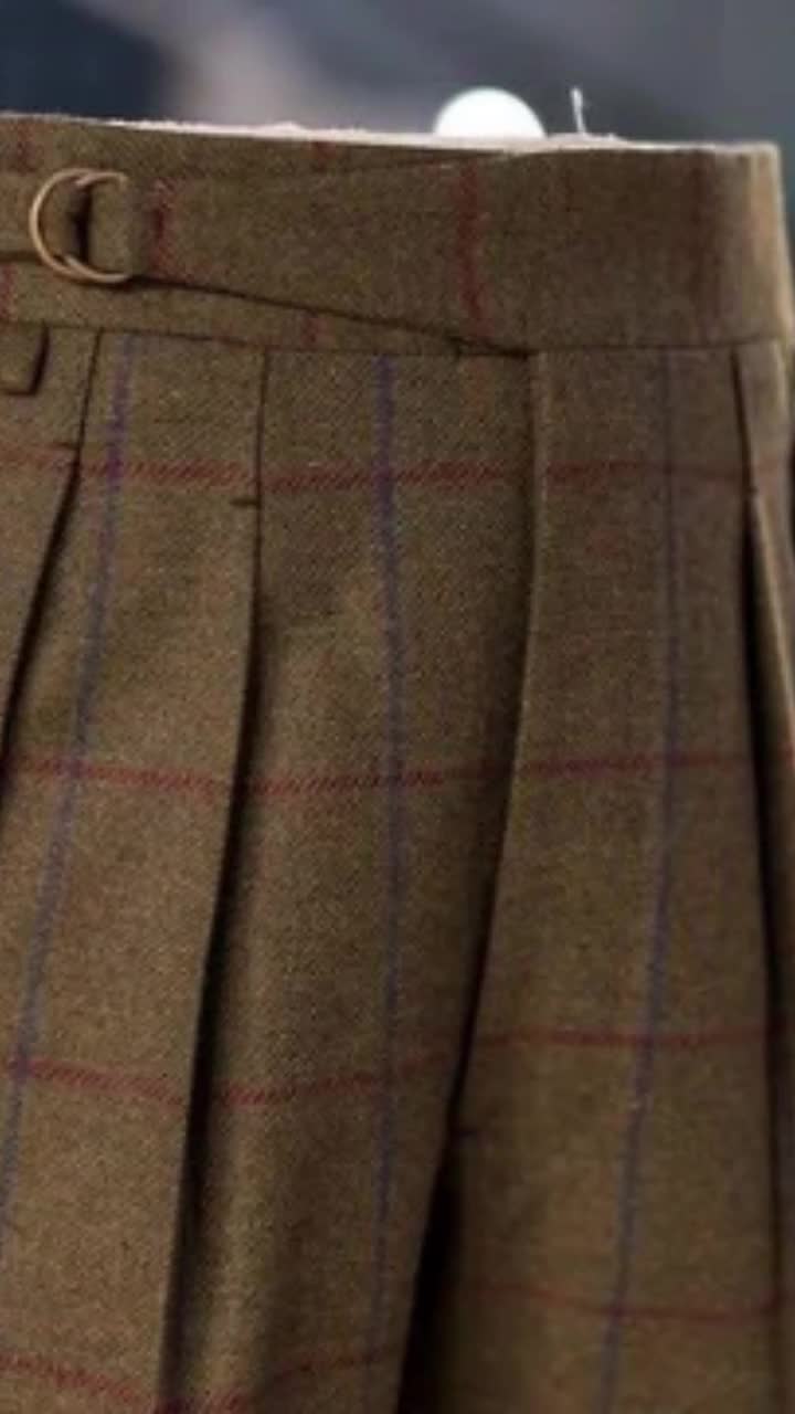 Combrook Men's Tweed Trousers In Sage