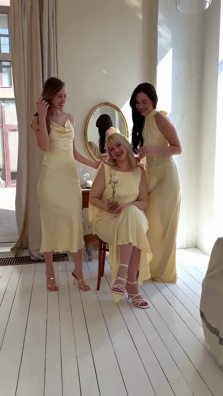 mismatched yellow bridesmaid dresses Mia Gown by Vivid Luxe main image 1
