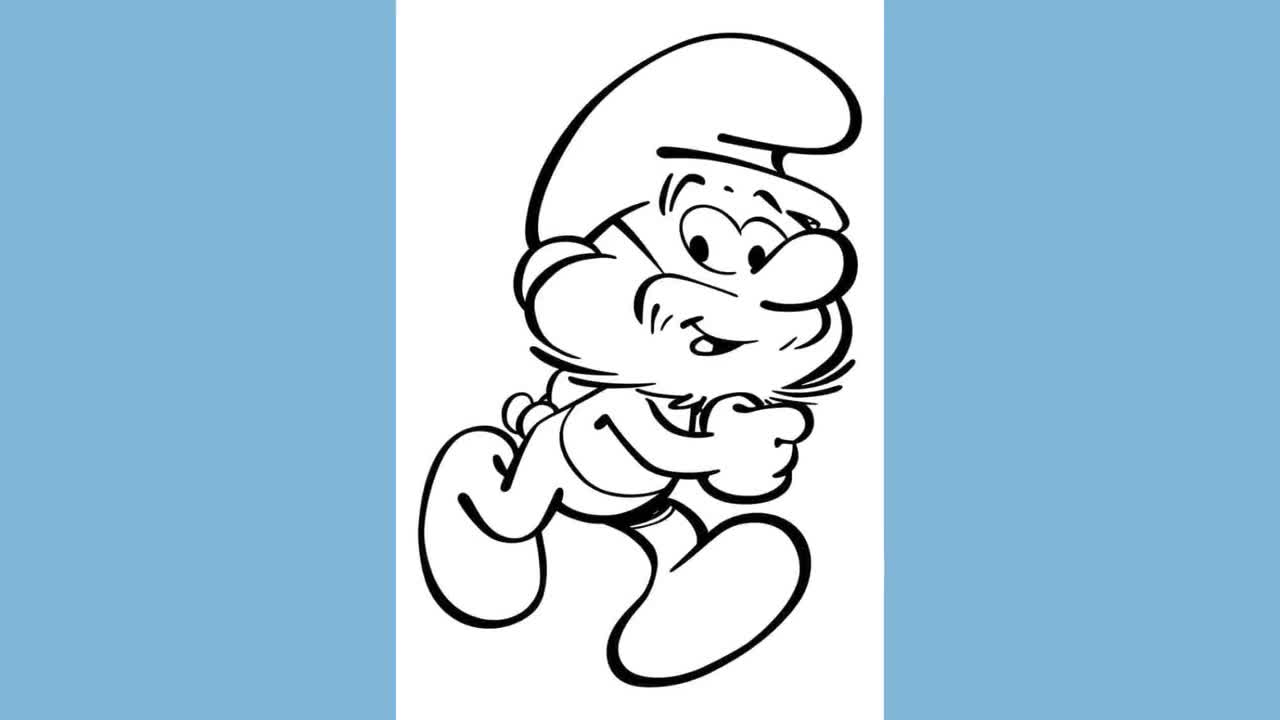 smurfs coloring page