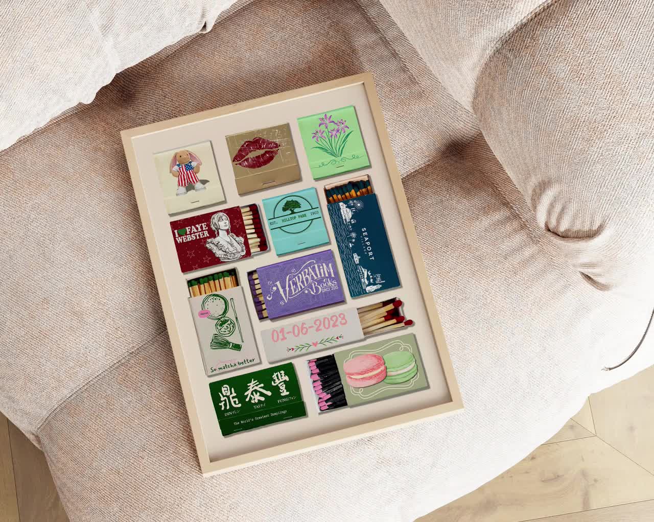 Custom Matchbook Art, up to 15, Personalized Digital Matchbox