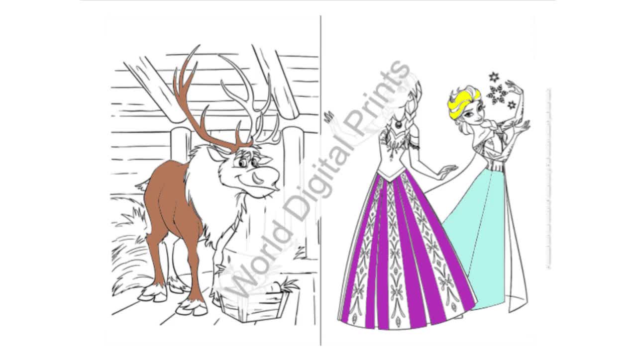 21 Frozen Coloring Pages, Frozen Elsa Coloring Book, Birthday