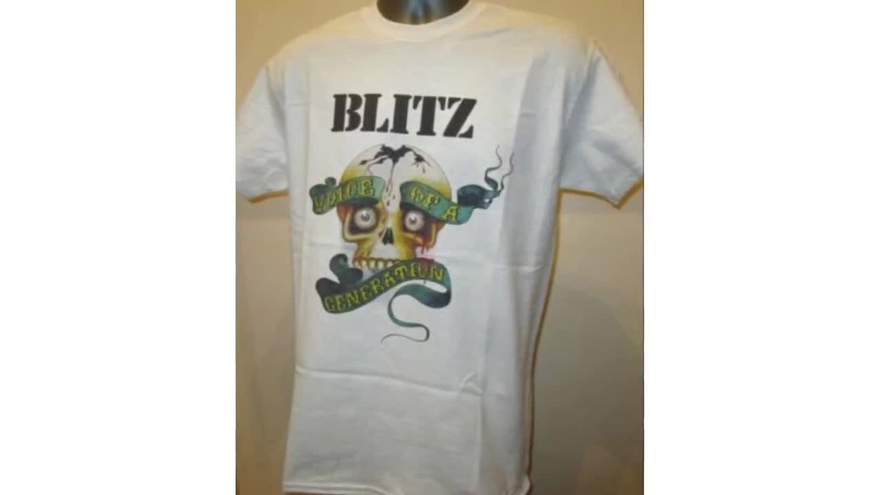 Blitz T Shirt - Unisex Retro Style Tee White 392 - Etsy