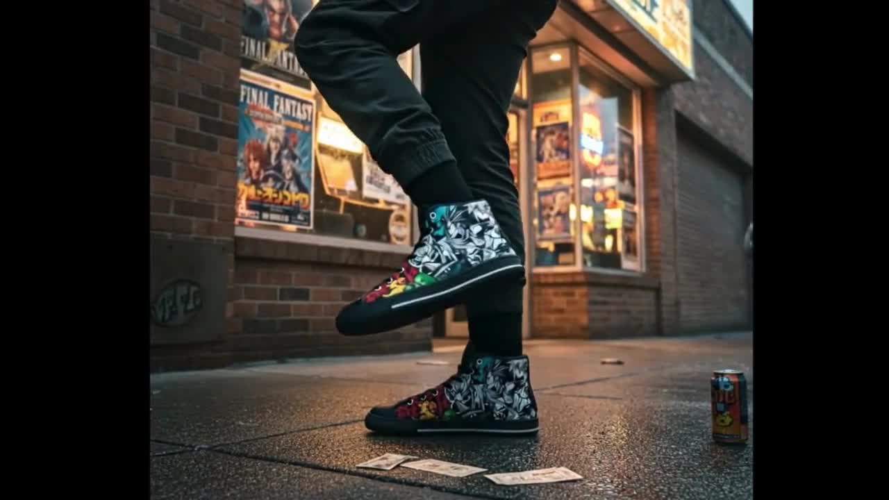 Final Fantasy Shoes, Final Fantasy High Top Sneaker, Gaming