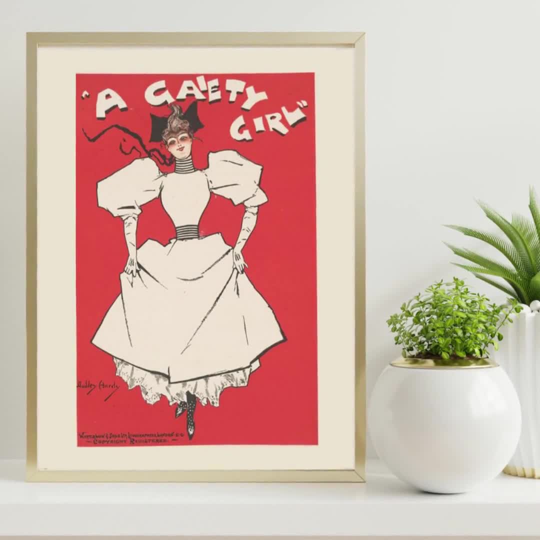 Vintage French Poster: A Gaiety Girl Theatrical Art Print