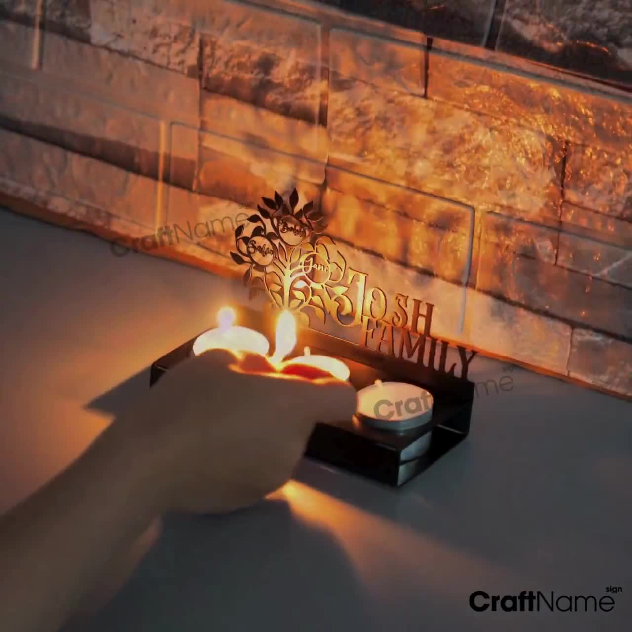 Candelabro personalizado para el 20.º aniversario de bodas, soporte para velas como recuerdo de boda, letrero metálico personalizado, regalo de aniversario para la abuela. video poster