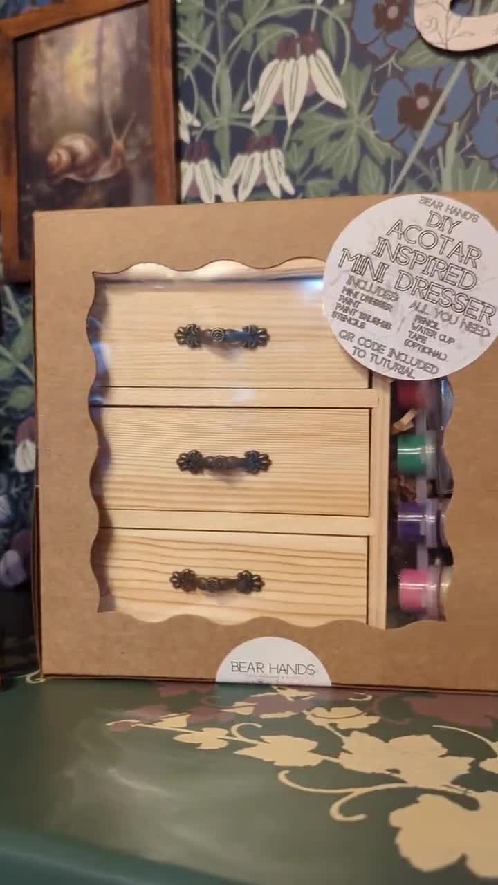 mini wooden dresser craft DIY Mini ACOTAR Dresser Kit
